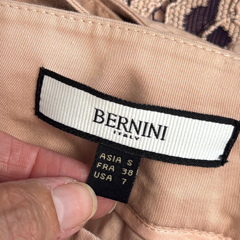 NWOT Bernini Italy Pink Purple Eyelash Lace Embroidered Skirt 7 - Picture 5 of 6
